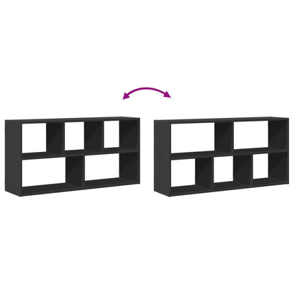 Étagère murale noir 100x25x50 cm bois d'ingénierie