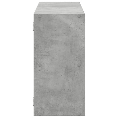 Étagère murale gris béton 100x25x50 cm bois d'ingénierie