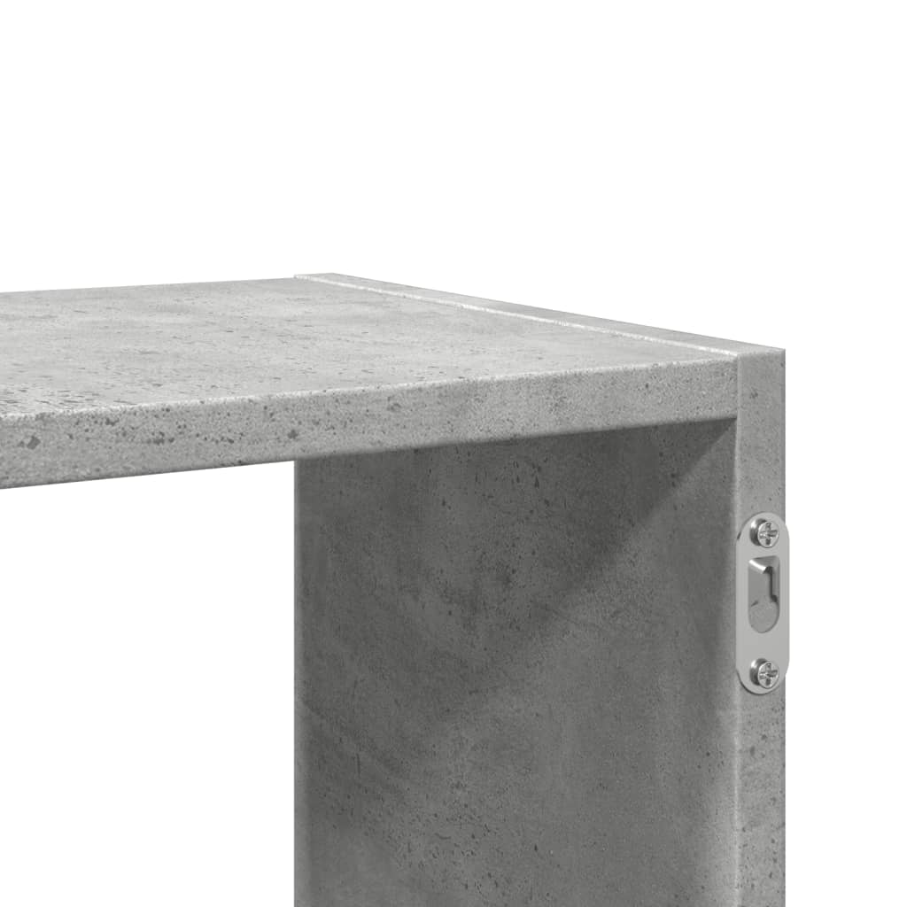 Étagère murale gris béton 100x25x50 cm bois d'ingénierie