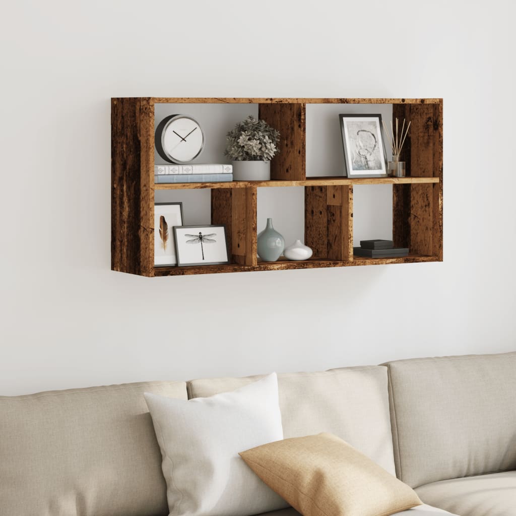 Étagère murale vieux bois 100x25x50 cm bois d'ingénierie