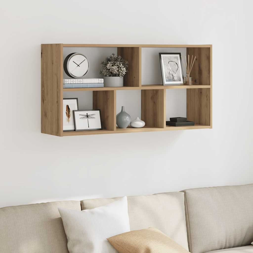 Étagère murale chêne artisanal 100x25x50 cm bois d'ingénierie