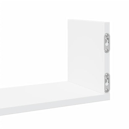 Étagères murales 3 pcs blanc 58x18x18 cm bois d'ingénierie