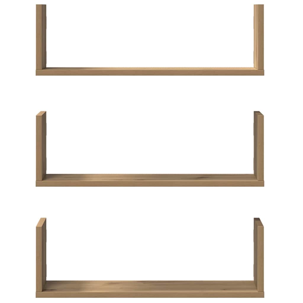 Étagères murales 3 pcs chêne artisanal bois d'ingénierie