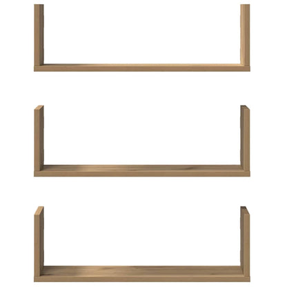 Étagères murales 3 pcs chêne artisanal bois d'ingénierie
