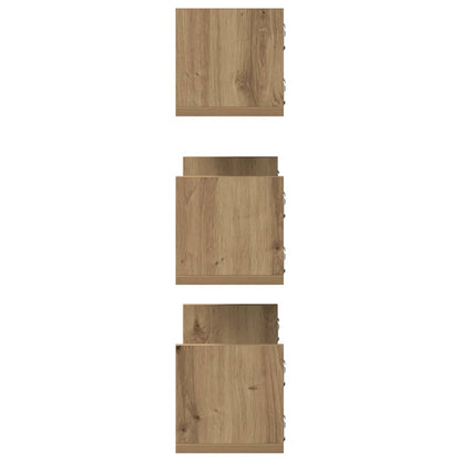 Étagères murales 3 pcs chêne artisanal bois d'ingénierie