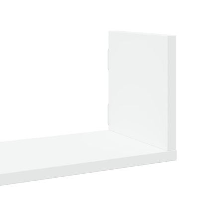 Étagères murales 3 pcs blanc 80x18x18 cm bois d'ingénierie