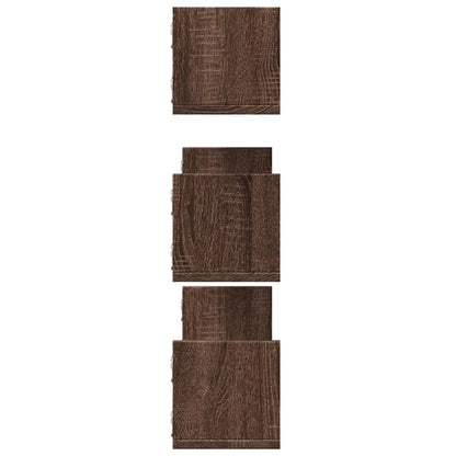 Étagères murales 3pcs chêne marron 80x18x18cm bois d'ingénierie