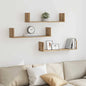 Étagères murales 3 pcs chêne artisanal bois d'ingénierie