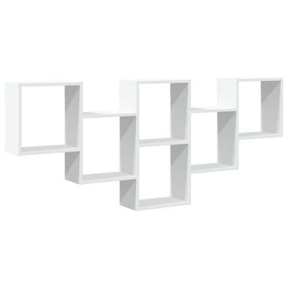 Étagère murale blanc 159x18x66 cm bois d'ingénierie