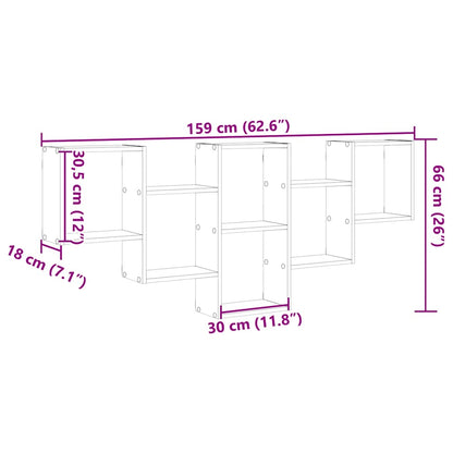Étagère murale chêne sonoma 159x18x66 cm bois d'ingénierie