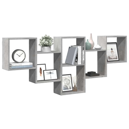 Étagère murale gris béton 159x18x66 cm bois d'ingénierie