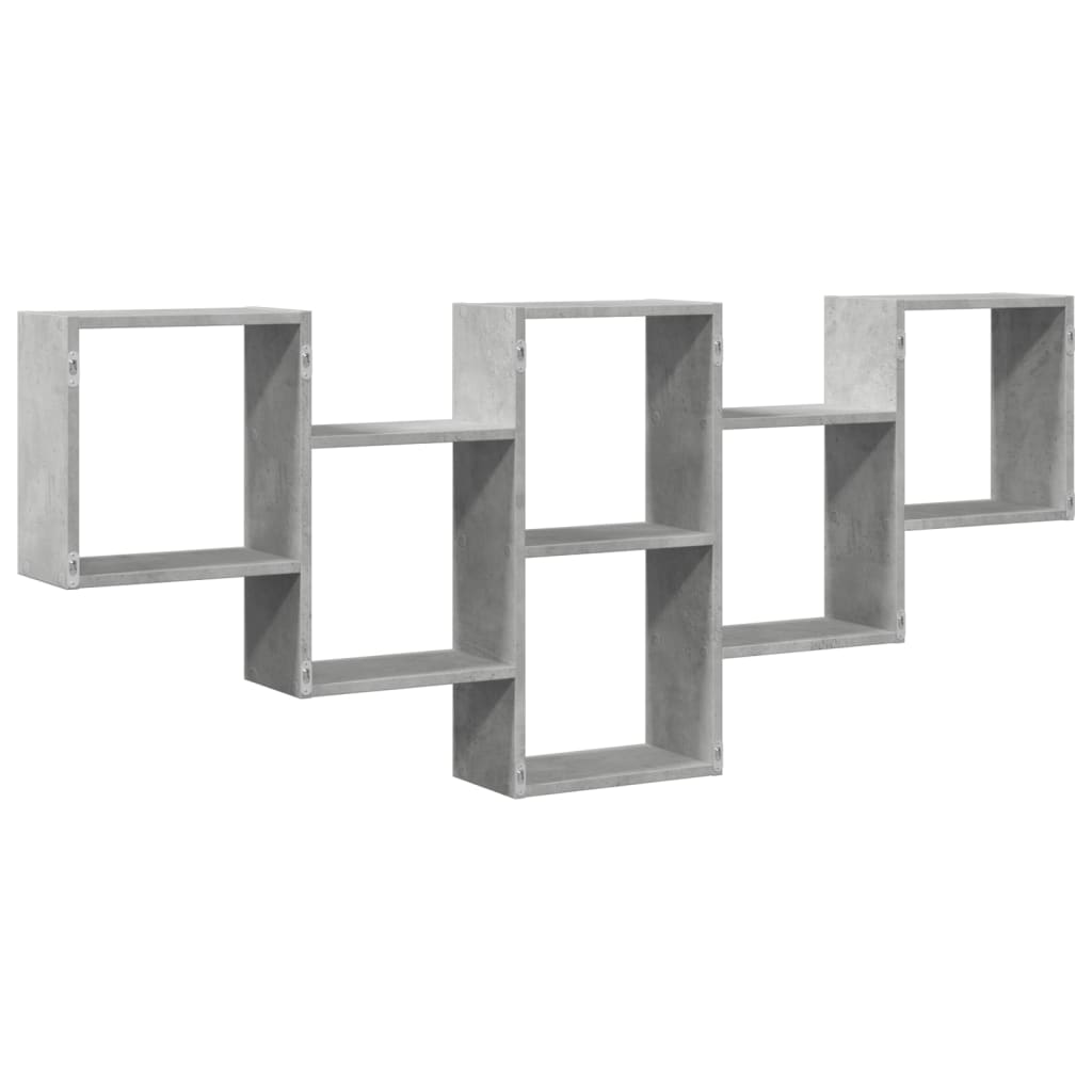 Étagère murale gris béton 159x18x66 cm bois d'ingénierie