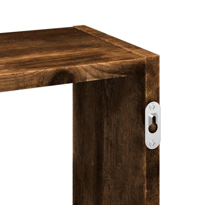 Étagère murale chêne fumé 159x18x66 cm bois d'ingénierie