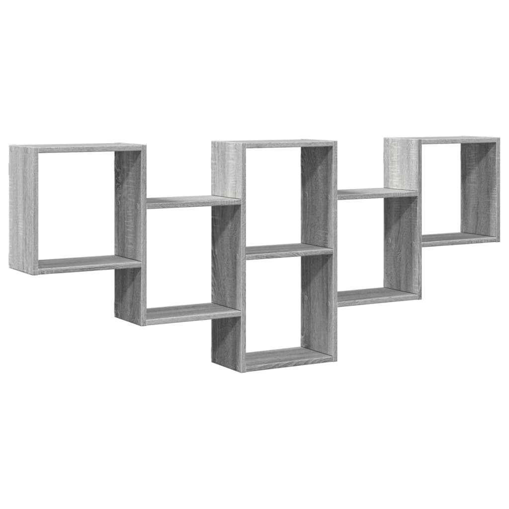 Étagère murale sonoma gris 159x18x66 cm bois ingénierie