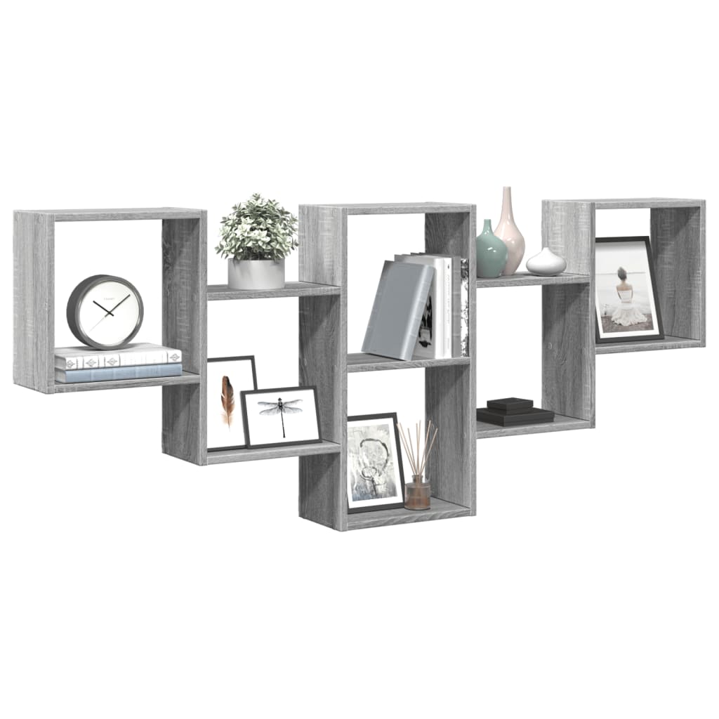 Étagère murale sonoma gris 159x18x66 cm bois ingénierie