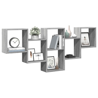 Étagère murale sonoma gris 159x18x66 cm bois ingénierie