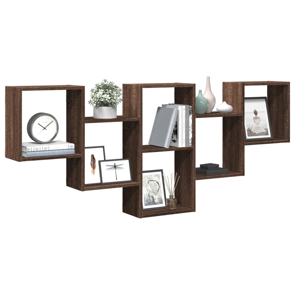 Étagère murale chêne marron 159x18x66 cm bois d'ingénierie