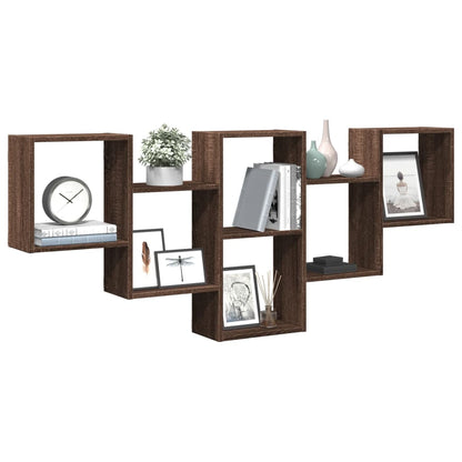 Étagère murale chêne marron 159x18x66 cm bois d'ingénierie
