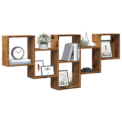 Étagère murale vieux bois 159x18x66 cm bois d'ingénierie