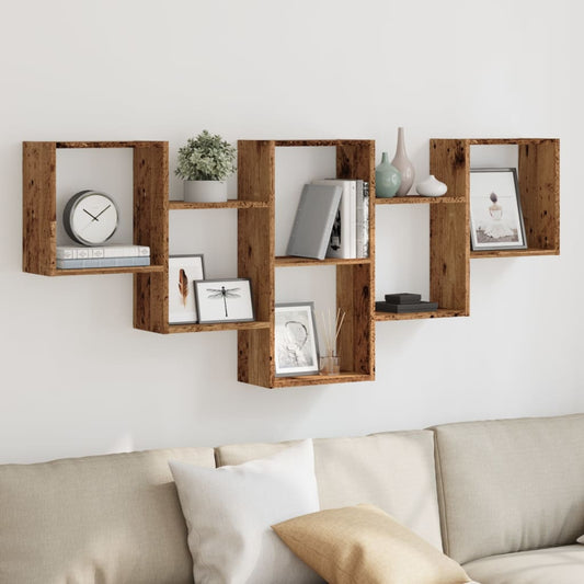 Étagère murale vieux bois 159x18x66 cm bois d'ingénierie