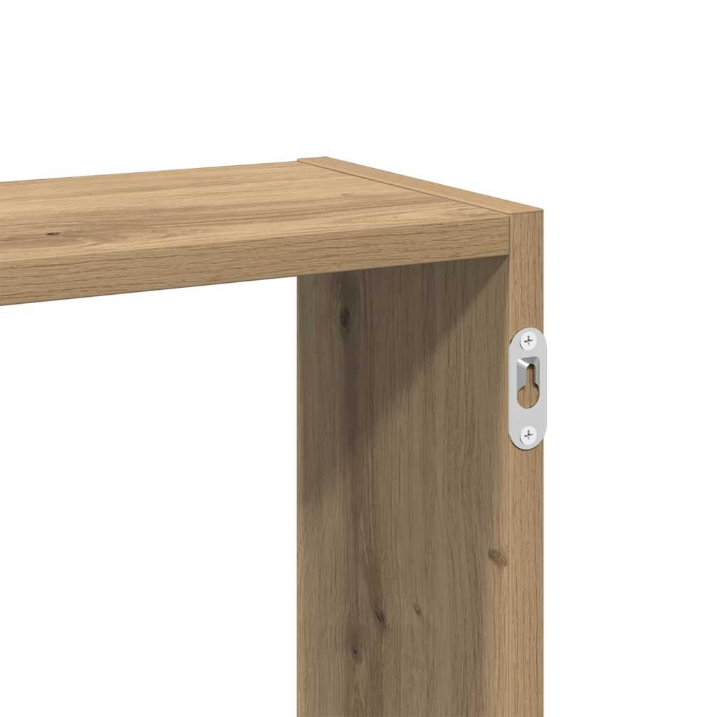 Étagère murale chêne artisanal 159x18x66 cm bois d'ingénierie
