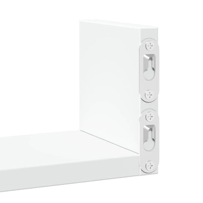 Étagères murales 3 pcs blanc bois d'ingénierie