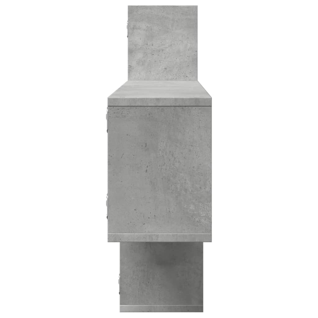 Étagère murale gris béton 167,5x18x68 cm bois d'ingénierie