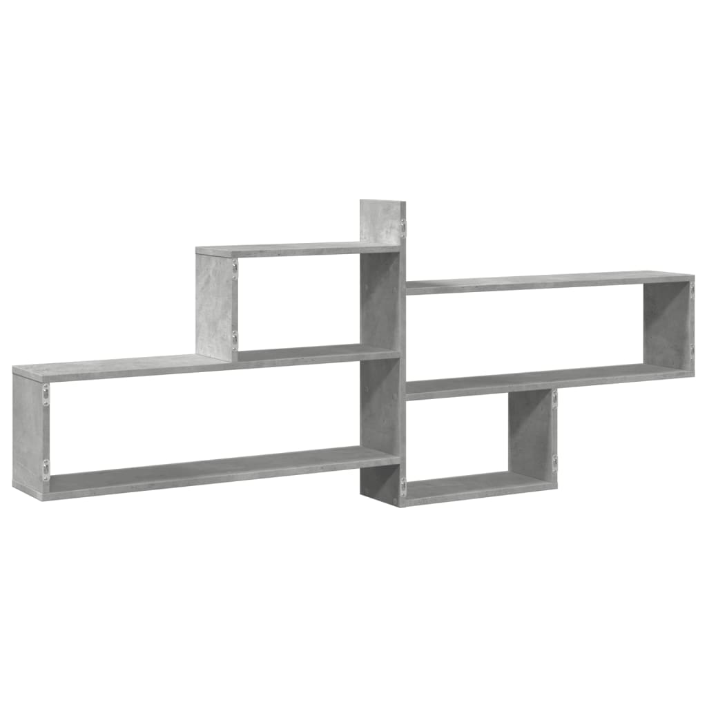 Étagère murale gris béton 167,5x18x68 cm bois d'ingénierie
