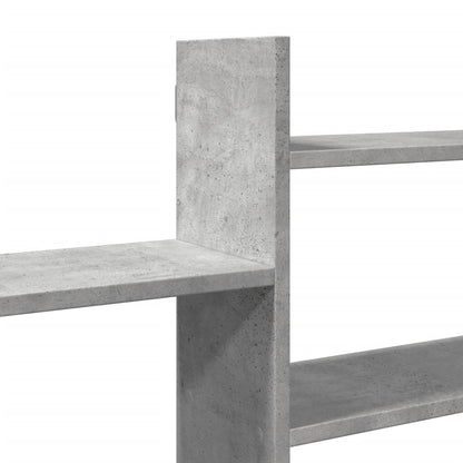 Étagère murale gris béton 167,5x18x68 cm bois d'ingénierie