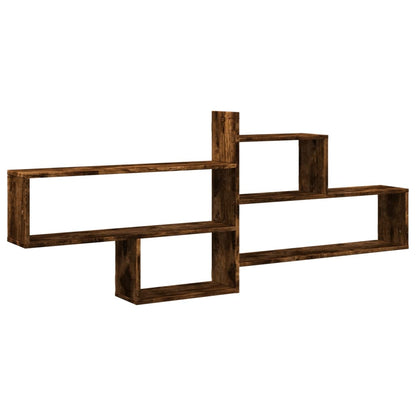 Étagère murale chêne fumé 167,5x18x68 cm bois d'ingénierie