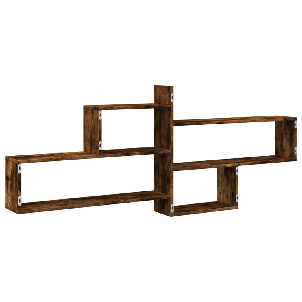 Étagère murale chêne fumé 167,5x18x68 cm bois d'ingénierie