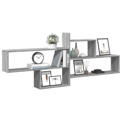 Étagère murale sonoma gris 167,5x18x68 cm bois ingénierie