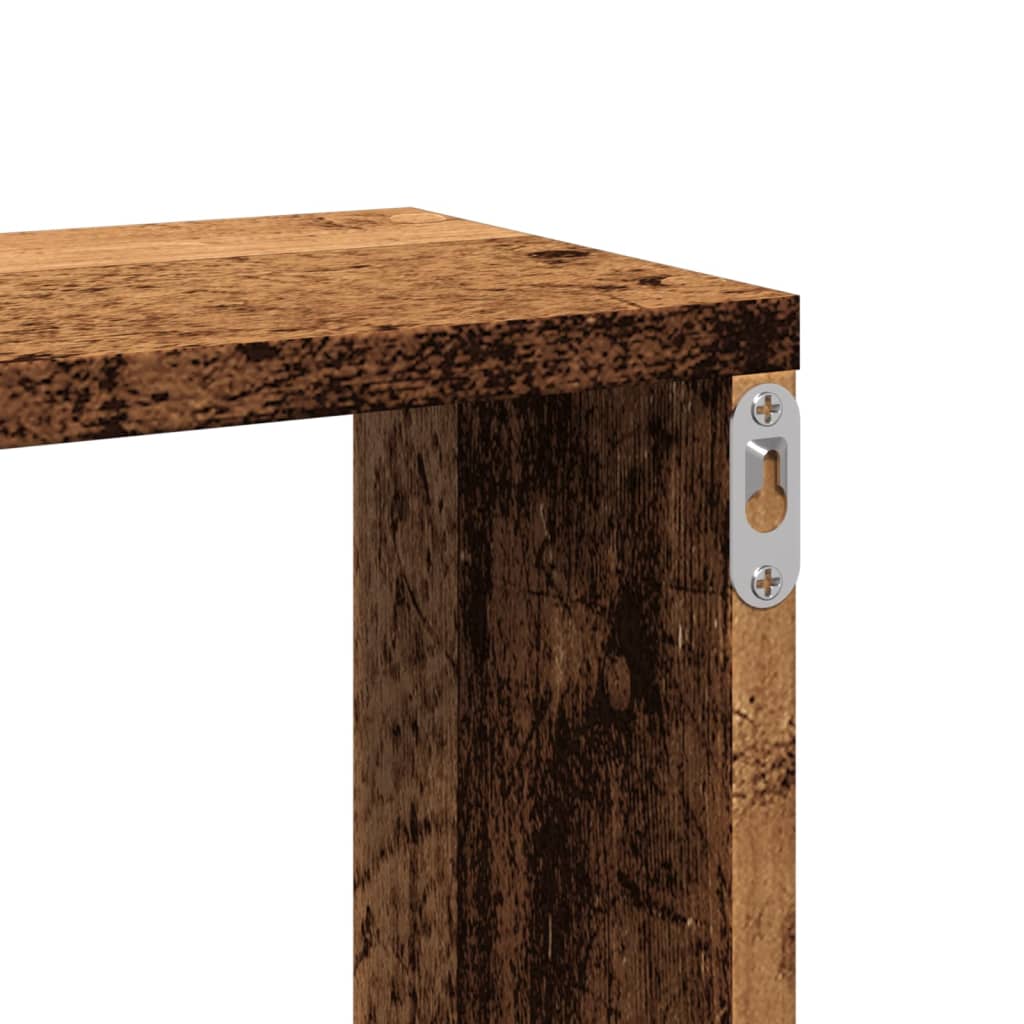 Étagère murale vieux bois 167,5x18x68 cm bois d'ingénierie