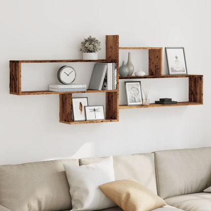 Étagère murale vieux bois 167,5x18x68 cm bois d'ingénierie