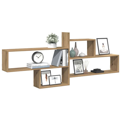 Étagère murale chêne artisanal 167,5x18x68 cm bois ingénierie