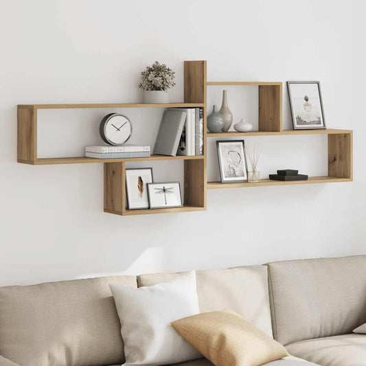Étagère murale chêne artisanal 167,5x18x68 cm bois ingénierie