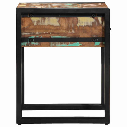 Table d'appoint 40 x 40 x 50 cm bois de récupération massif