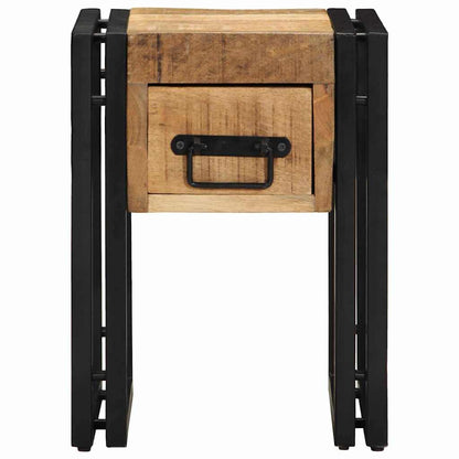 Table d'appoint Marron 30 x 30 x 40 cm bois de manguier massif