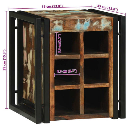 Étagère à vin 34.5 x 35 x 39 cm Bois massif de récupération