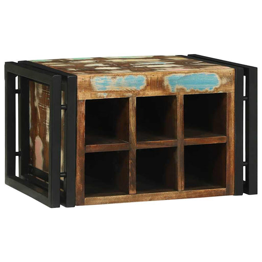 Étagère à vin 46 x 35 x 27.5 cm Bois massif de récupération