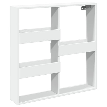 Armoire murale blanc 80x15x80 cm bois d'ingénierie