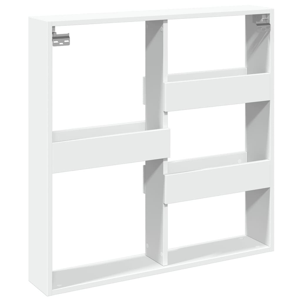 Armoire murale blanc 80x15x80 cm bois d'ingénierie