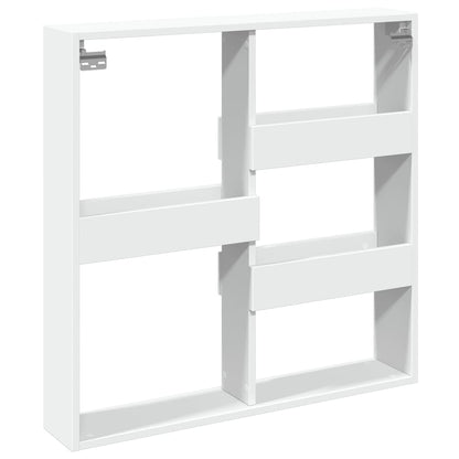 Armoire murale blanc 80x15x80 cm bois d'ingénierie
