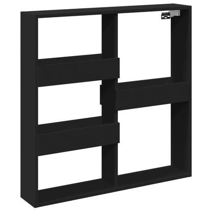 Armoire murale noir 80x15x80 cm bois d'ingénierie