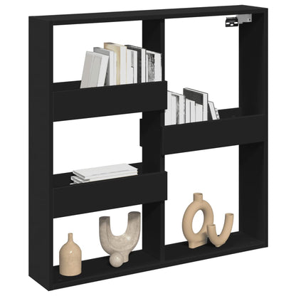 Armoire murale noir 80x15x80 cm bois d'ingénierie
