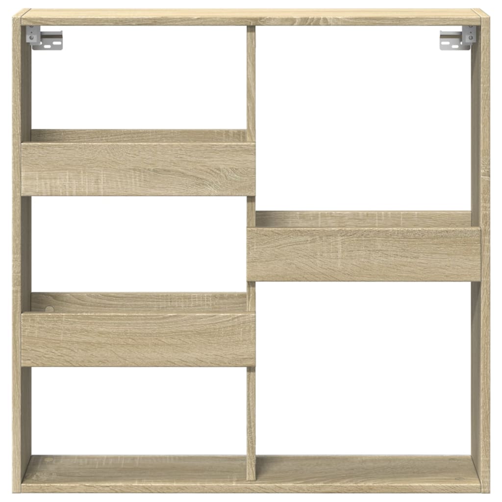 Armoire murale chêne sonoma 80x15x80 cm bois d'ingénierie