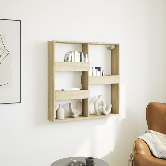Armoire murale chêne sonoma 80x15x80 cm bois d'ingénierie