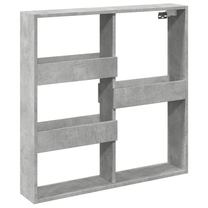 Armoire murale gris béton 80x15x80 cm bois d'ingénierie