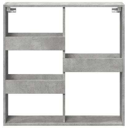 Armoire murale gris béton 80x15x80 cm bois d'ingénierie