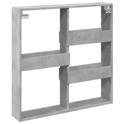 Armoire murale gris béton 80x15x80 cm bois d'ingénierie